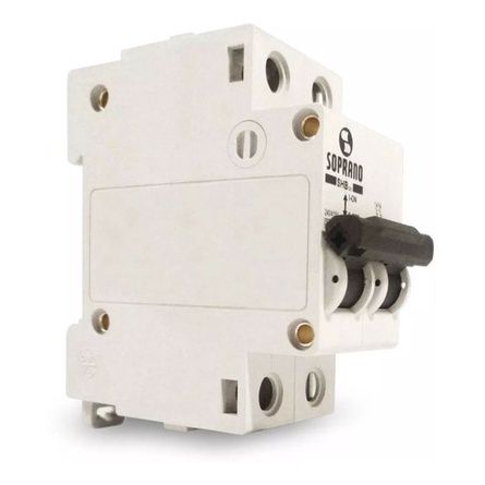 Disjuntor bipolar 6a 240v/415v 50/60hz ip20