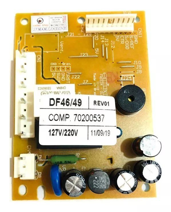 Módulo placa geladeira electrolux df46 df49 70200537 bivolt