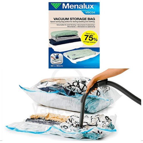Saco vácuo para roupas 60x90cm electrolux ( usa aspirador )