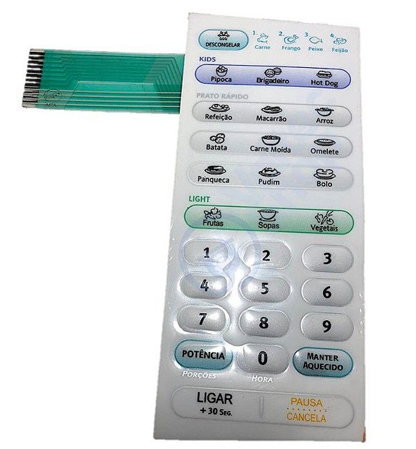 Teclado membrana forno microondas electrolux me28s