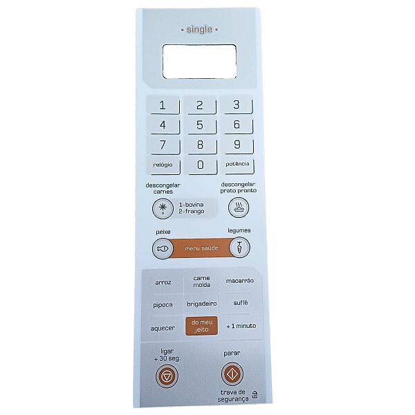 Teclado membrana microondas brastemp bms25 bms25abhna