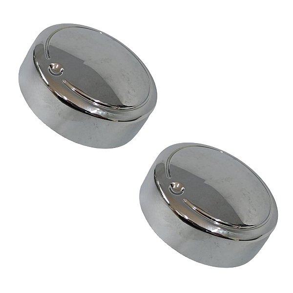Botão forno fischer fit line (2 peças) cromado original