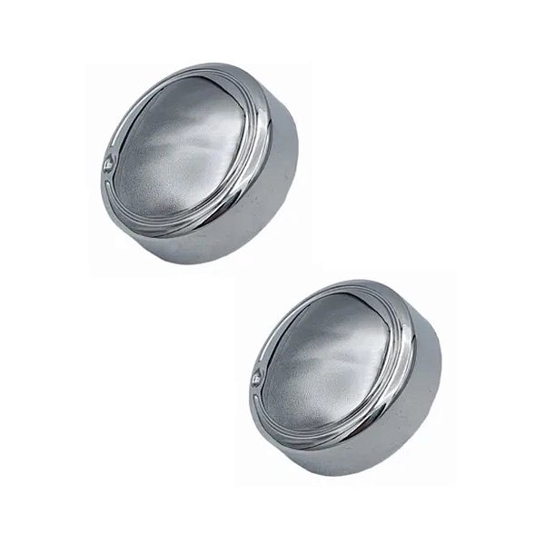 Botão forno fischer fit line (2 peças) cromado original