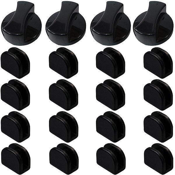 Botão + borracha da trempe cooktop fischer |4 peças original
