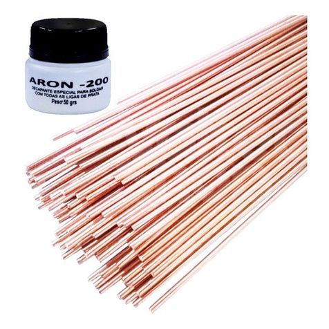 Pasta 50gr + 10 vara vareta foscoper para solda tubo cobre