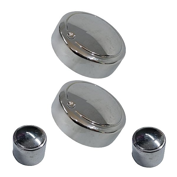 Botão forno fischer fit | 4 peças | cromados | original nf