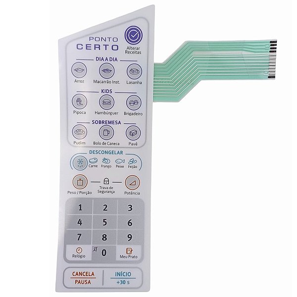 Membrana teclado microondas electrolux ponto certo mep41