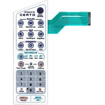 Membrana teclado microondas electrolux ponto certo mep41