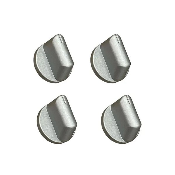 Manípulo botao fogão cooktop britânia 4 bocas prata original