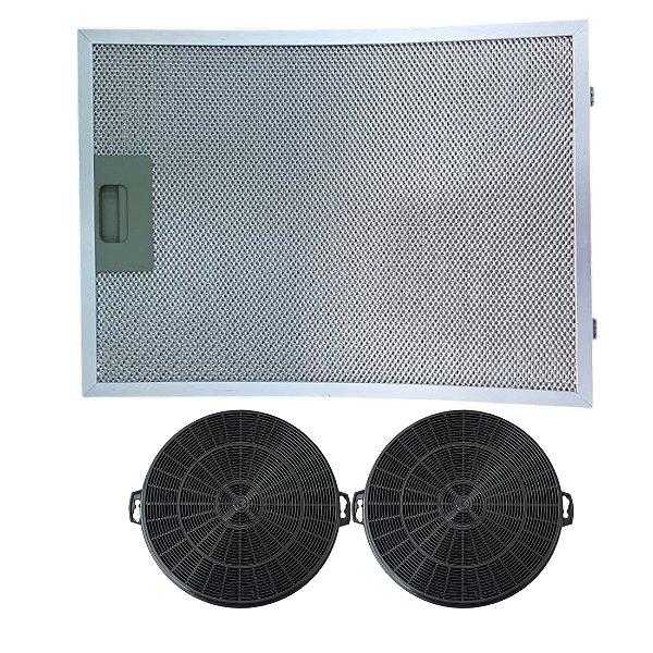 Filtro metálico + carvão coifa fischer talent slim 60 / 90cm