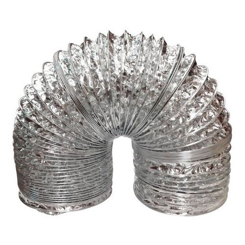 Duto flexível aluminio coifa secadora exaustor 12,5cm x 2,5