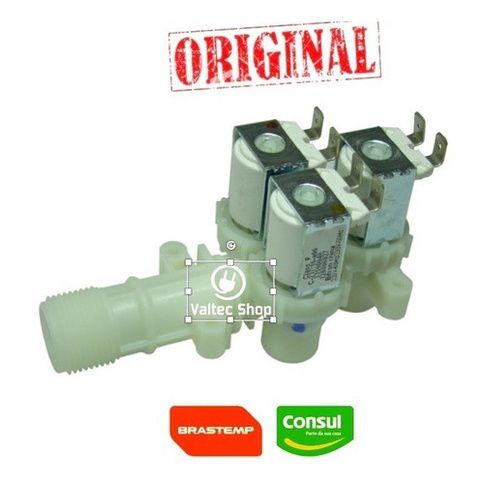Válvula lavadora brastemp tripla bwg10 bwb22 bwf08 bwf09
