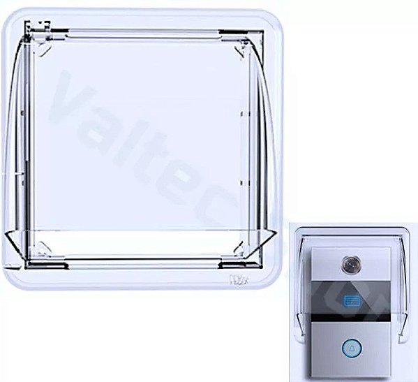 Protetor campainha interruptor interfone câmera 13x13cm
