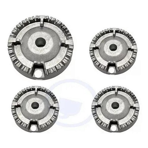 Difusor queimador cooktop fischer sem espalhador 4 peças
