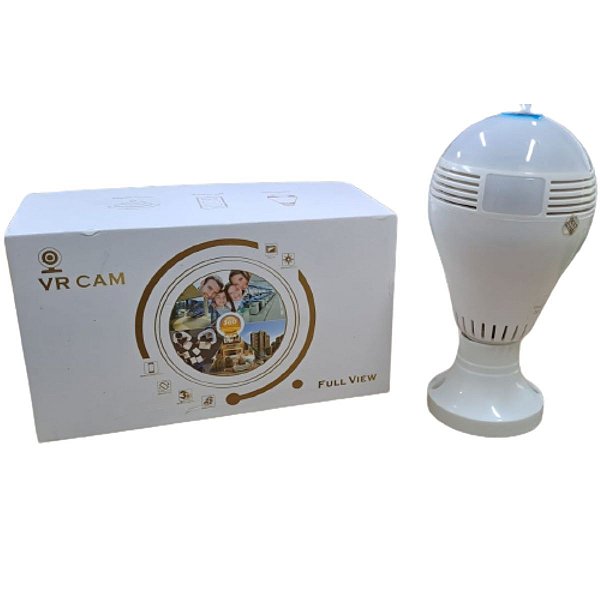 LÂMPADA CÂMERA IP SEGURANÇA 360° V380 VR CAM