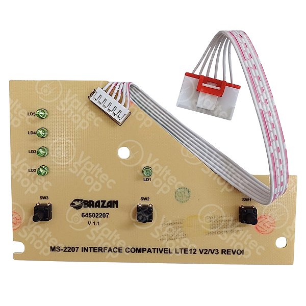 Interface Placa Lavadora Electrolux Lte12 Led Verde 64502207