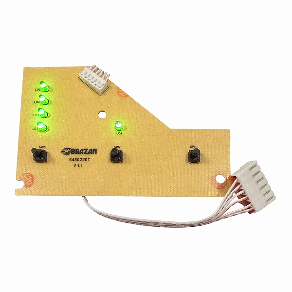 Interface Placa Lavadora Electrolux Lte12 Led Verde 64502207