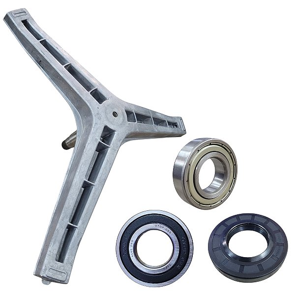 Eixo Tripé + Retentor + Rolamento Para Lava E Seca Samsung