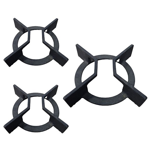 Kit Trempe Grade Ferro c/ Tripla Chama Fogão Cooktop Fischer