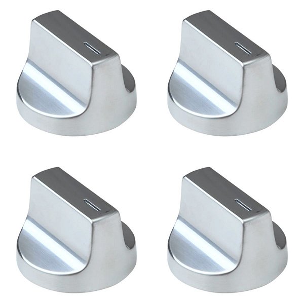 4 Botão Manipulo Cromo Fogão Brastemp BFS5 BYS5 BFD5 BFO4
