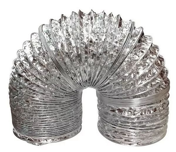 Duto Flexível Aluminio Coifa Secadora Exaustor 2,10X10,5CM