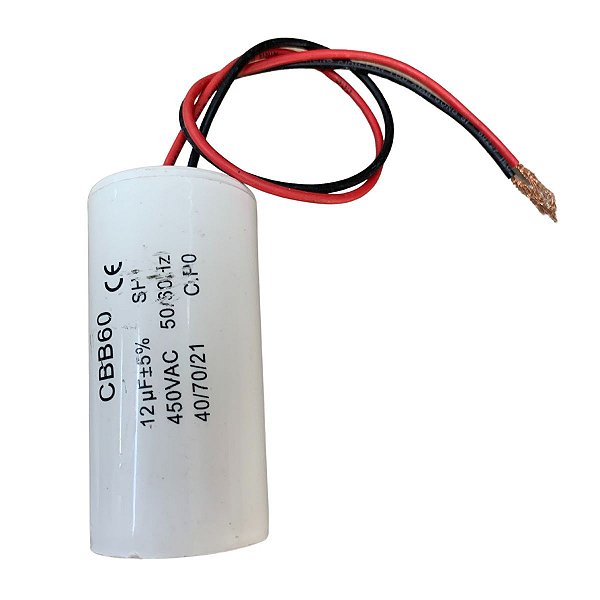 Capacitor Centrifuga Roupa Britânia 127V 12uf 450Vac