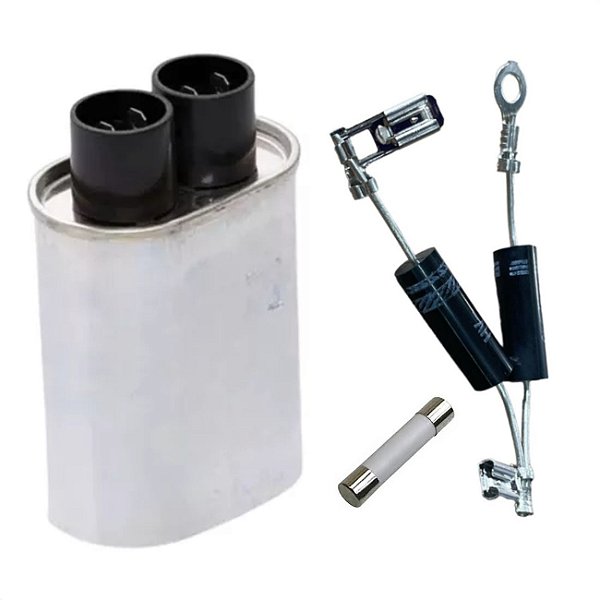 Kit Reparo Microondas Capacitor 0,85uf Diodo Duplo Fusivel