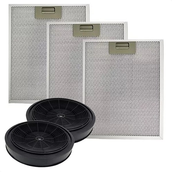 3 Filtro Aluminio +2 Carvão Depurador Electrolux De80b De80x