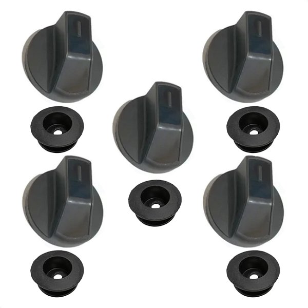 5 Vedação + 5 Botão Fogão Fischer Gran Cheff 4 Bocas Orignal