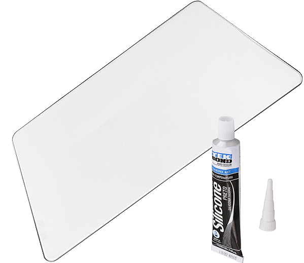 VIDRO PARA FORNO PHILCO  PFE46 46L 42L COM COLA SILICONE