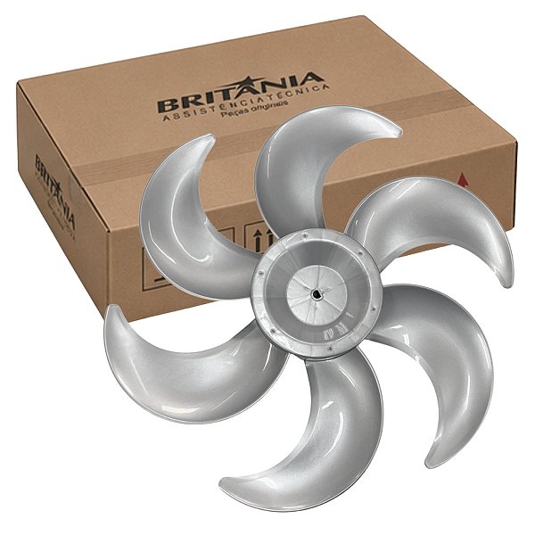 Hélice Cinza 6 Pás Ventilador Britânia Philco BVT410P PVT400