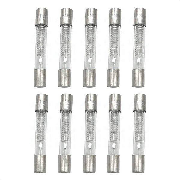 Kit 10 Fusível Alta Tensão Microondas 5kv 800ma Vidro