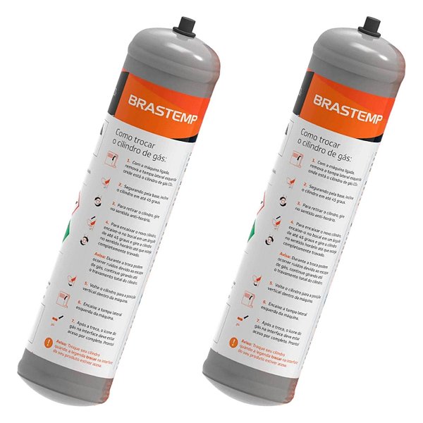 Kit 2 Cilindro De Gás Co2 Máquina Brastemp B Blend W11387305