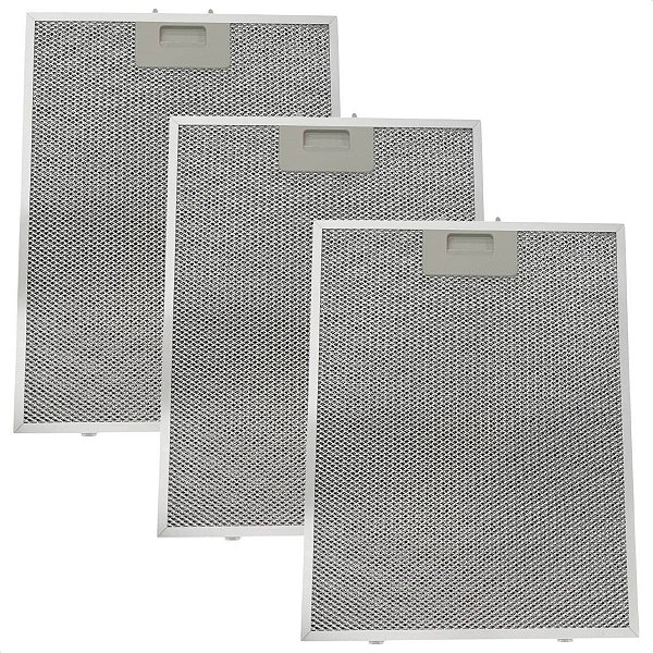 Kit 3 Filtro Alumínio Depurador Philco Slim PDR90 28,5x32cm