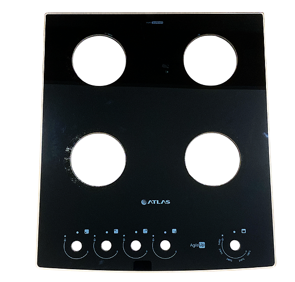 mesa tampo vidro para fogão atlas atenas agile up glass 4q