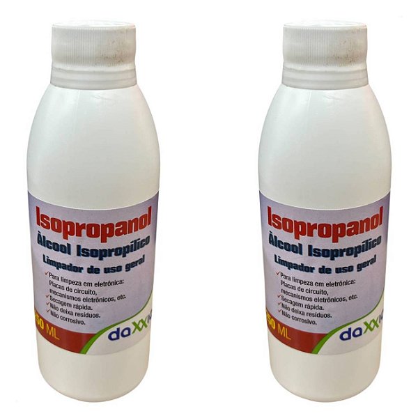 Kit 2 Álcool Isopropílico Limpeza Telas e Eletrônicos 250ml