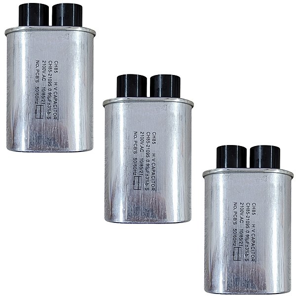 Kit 3 Capacitor Microondas Brastemp Consul 0.95uf 2100va 5mm