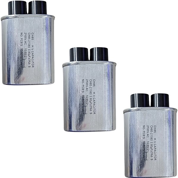 3 Capacitor Microondas Brastemp Consul 0.80uf 2100vac 4.8mm