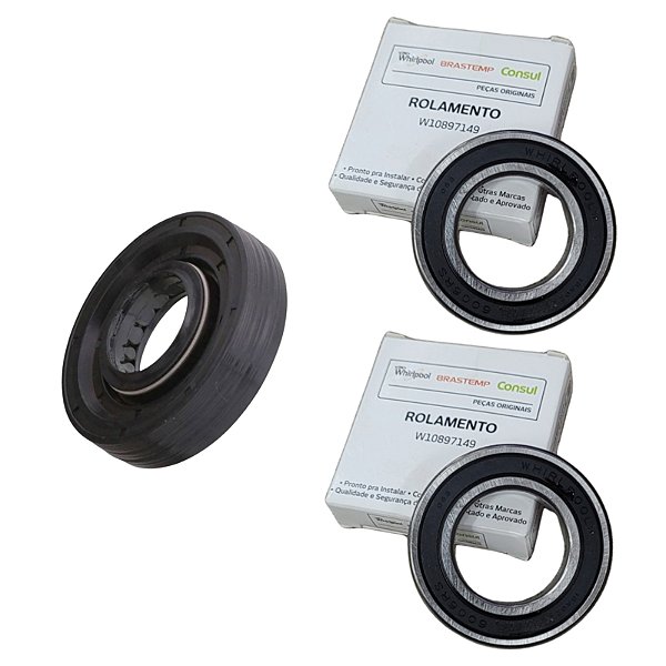 Kit Rolamento e Retentor Lavadora Brastemp BWT09 BWH09 BWX09