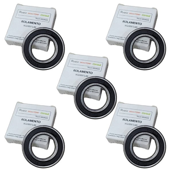Kit 5 Rolamento Lavadora Brastemp Consul 6006 2rs W10897149