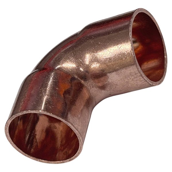 Conexão de Cobre Curva Longa 90º 3/8" Com Parede 0,66mm