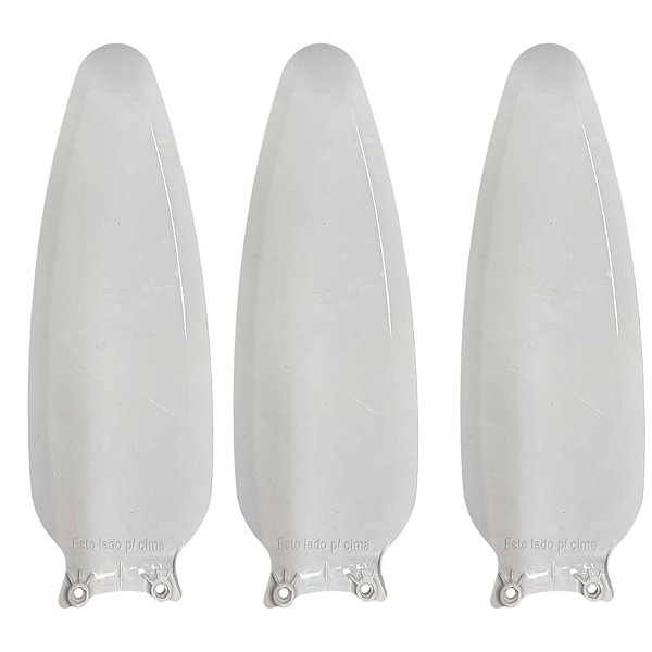 3 Pás Hélice Para Ventilador Teto Ventisol Wind 40,5x12,5cm