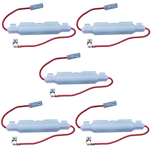 Kit 5 Fusível Alta Microondas Brastemp Consul 0.8a W10649509
