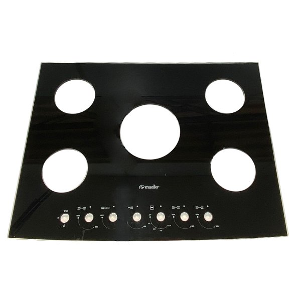Vidro Mesa Fogão Mueller Decorato Vetro 5 Bocas De Lote