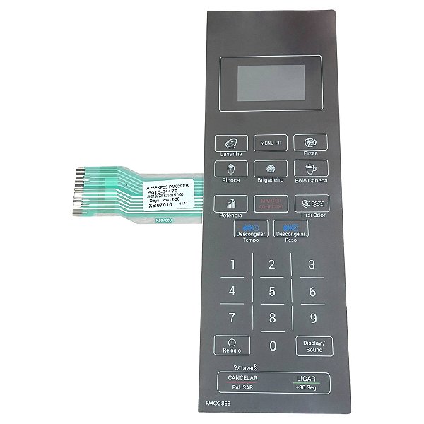 Teclado Membrana Adesiva Microondas Philco PMO28E PMO27EB