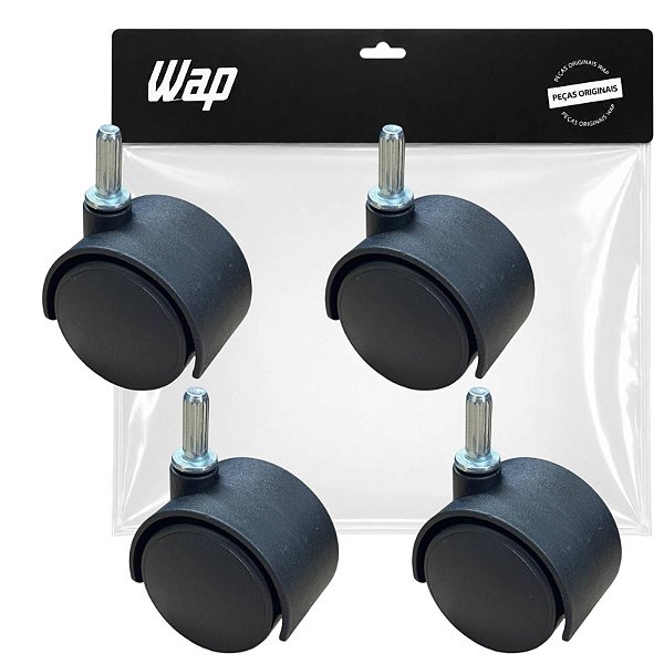 Kit 4 Rodízios Rodinhas Aspirador de Pó Wap GTW Original