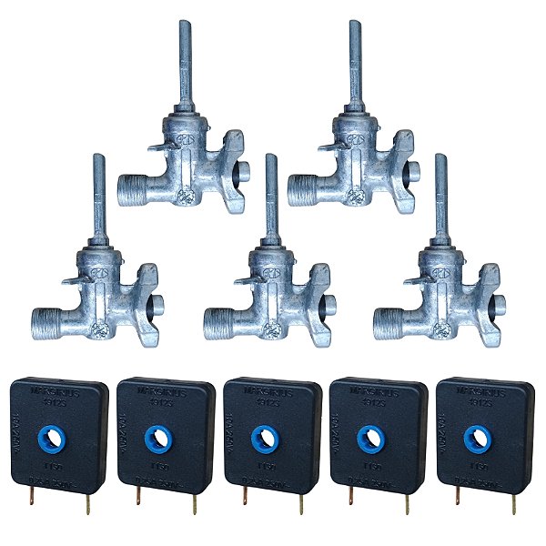 Registro Ramal + Interruptor Cooktop Fogão Fischer | 5 Cada