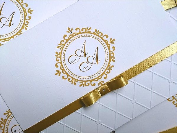 Convites de casamento com relevo seco