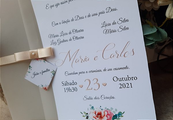 Convites de casamento Iris