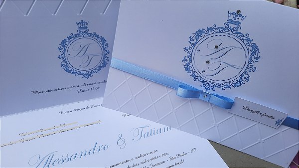 Convites de casamento com relevo seco